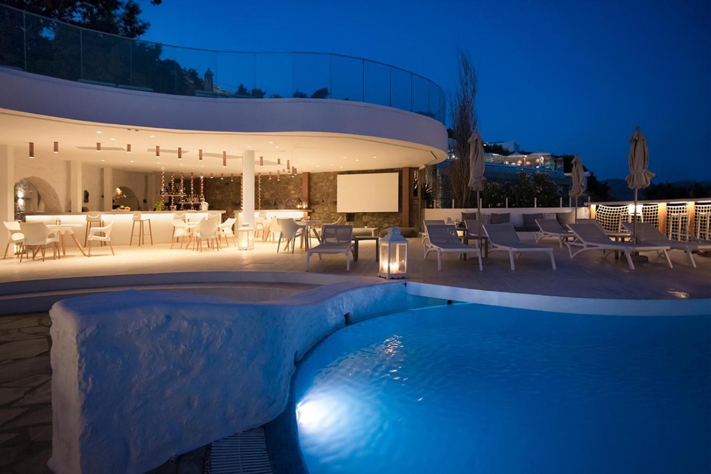 ホテル Albatros Club Mykonos Panormos  エクステリア 写真